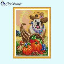 Load image into Gallery viewer, Pumpkin Pattern Series Cross Stitch Kit - AIMDIY
