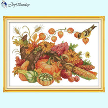 Load image into Gallery viewer, Pumpkin Pattern Series Cross Stitch Kit - AIMDIY
