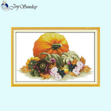 Load image into Gallery viewer, Pumpkin Pattern Series Cross Stitch Kit - AIMDIY
