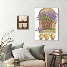 Load image into Gallery viewer, Purple Lavender Floral Pattern -  Cross Stitch - AIMDIY
