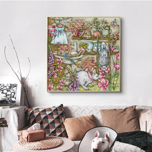 Load image into Gallery viewer, Rabbit&#39;s Garden Joy Sunday Animal Pattern Cross Stitch DIY Crafts - AIMDIY
