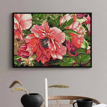 Load image into Gallery viewer, Red Peony DIY Cross Stitch Embroidery Kit - AIMDIY
