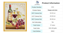 Load image into Gallery viewer, Joy Sunday Cross Stitch Kits Wine Bottle Pattern - AIMDIY
