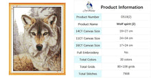 Load image into Gallery viewer, Wolf Animal Patterns Cross Stitch Kit - AIMDIY
