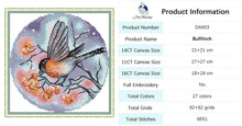 Load image into Gallery viewer, DIY Bird Series Cross Stitch Kit - Stamped Canvas 11ct, 14ct, 16ct for Handmade Embroidery Gifts
