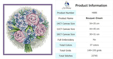 Load image into Gallery viewer, Bouquet Floral Patterns Cross Stitch Kits – DIY Embroidery Kit for Beginners &amp; Crafters
