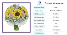 Load image into Gallery viewer, Bouquet Floral Patterns Cross Stitch Kits – DIY Embroidery Kit for Beginners &amp; Crafters
