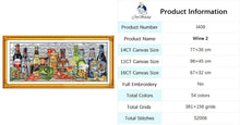 Load image into Gallery viewer, Joy Sunday Cross Stitch Kits Wine Bottle Pattern - AIMDIY
