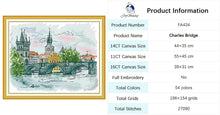 Load image into Gallery viewer, City Scenery Counted Printed Cross Stitch Kit - AIMDIY
