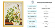 Load image into Gallery viewer, Joy Sunday Cross Stitch Kits Wine Bottle Pattern - AIMDIY
