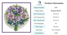 Load image into Gallery viewer, Bouquet Floral Patterns Cross Stitch Kits – DIY Embroidery Kit for Beginners &amp; Crafters
