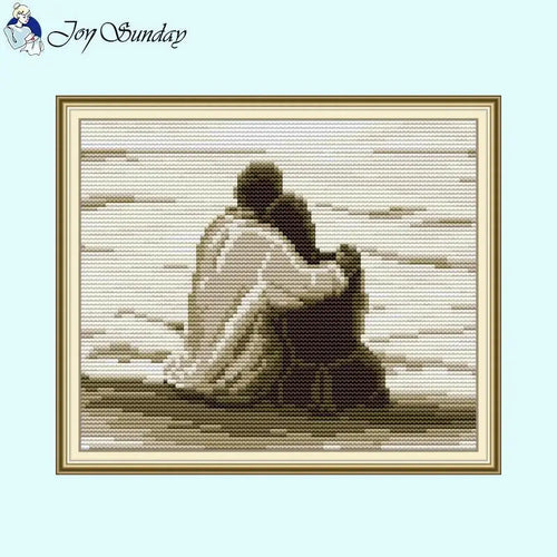 Seaside Couple Back DIY Character Stitch Kit - AIMDIY