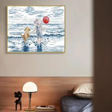 Load image into Gallery viewer, Seaside Kids and Puppies - AIMDIY
