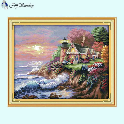 Seaside Lighthouse - Cross Stitch - AIMDIY