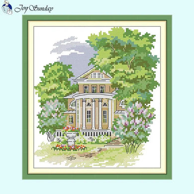 Secluded Manor House Cross Stitch Pattern - AIMDIY