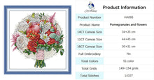 Load image into Gallery viewer, Bouquet Floral Patterns Cross Stitch Kits – DIY Embroidery Kit for Beginners &amp; Crafters
