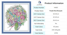 Load image into Gallery viewer, Bouquet Floral Patterns Cross Stitch Kits – DIY Embroidery Kit for Beginners &amp; Crafters
