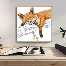 Load image into Gallery viewer, Sleeping Fox - Animal Pattern Cross Stitch - AIMDIY
