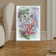 Load image into Gallery viewer, Snowy Blue Cat - AIMDIY
