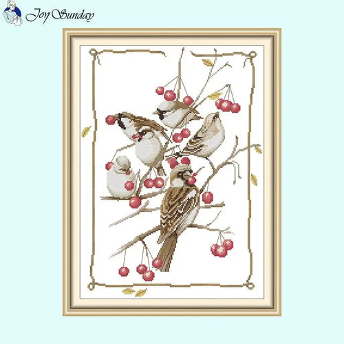 Sparrow - Joy Sunday Cross Stitch Kit - AIMDIY