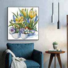 Load image into Gallery viewer, Spring Calling Joy Sunday Floral Pattern Cross Stitch
