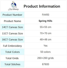 Load image into Gallery viewer, Spring Hills Landscape Pattern Cross Stitch Kit - AIMDIY
