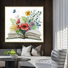 Load image into Gallery viewer, Spring in the Book Floral Cross Stitch Kit
