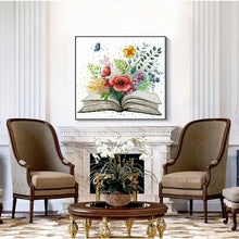 Load image into Gallery viewer, Spring in the Book Floral Cross Stitch Kit
