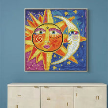 Load image into Gallery viewer, Sun and Moon Art Patterns Joy Sunday Cross Stitch - AIMDIY
