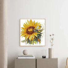 Load image into Gallery viewer, Sunflower and Bee Flower Stitch Cross Stitch Pattern - AIMDIY
