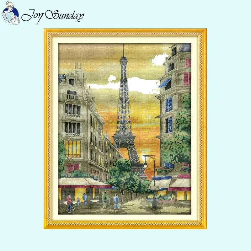 Sunset Pylons Scenery Cross Stitch Kit - AIMDIY