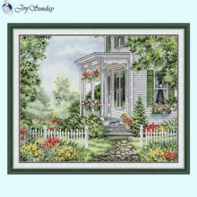 Load image into Gallery viewer, Sweet Home Scenery Pattern Cross Stitch Sewing Kit - AIMDIY
