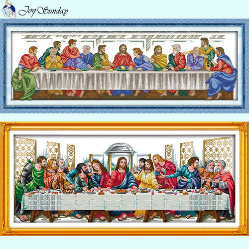 The Last Supper Religious Figures Pattern Counted Cross Stitch Supplies - AIMDIY