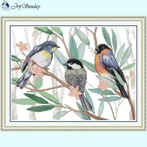 Three Little Birds Cross Stitch Pattern - AIMDIY