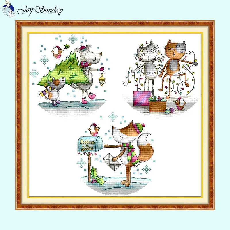 Waiting for Christmas Cartoon Animal - AIMDIY