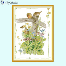 Load image into Gallery viewer, Warm Garden Corner DIY Animal Cross Stitch Kit - AIMDIY
