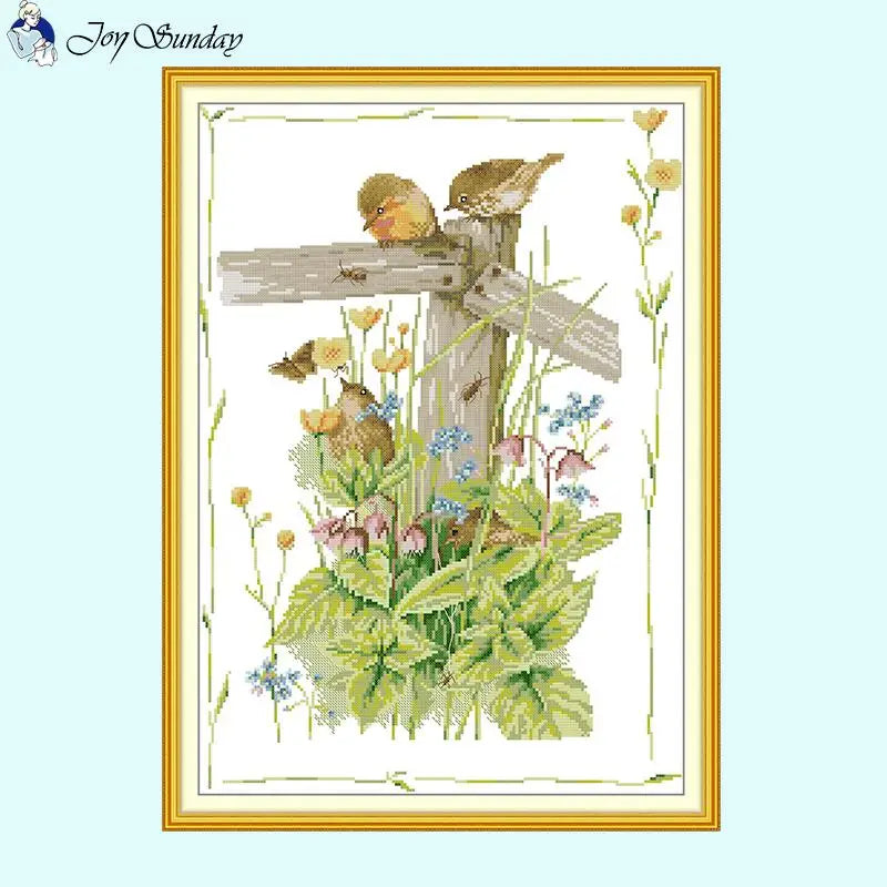 Warm Garden Corner DIY Animal Cross Stitch Kit - AIMDIY