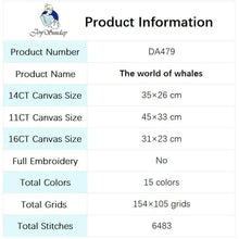 Load image into Gallery viewer, Whale&#39;s World Counted Cross Stitch - AIMDIY
