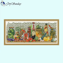 Load image into Gallery viewer, Joy Sunday Cross Stitch Kits Wine Bottle Pattern - AIMDIY
