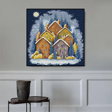 Load image into Gallery viewer, Winter Color House DIY Cross Stitch Kit - AIMDIY
