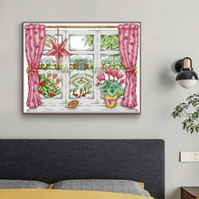 Load image into Gallery viewer, Winter Outside The Window DIY Hand Sewing Cross Stitch Kit - AIMDIY
