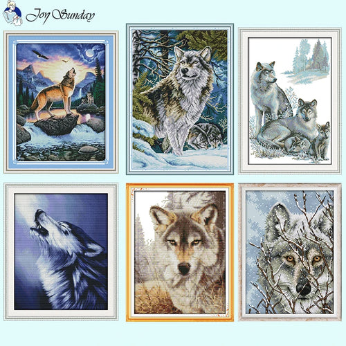 Wolf Animal Patterns Cross Stitch Kit - AIMDIY