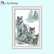 Load image into Gallery viewer, Wolf Animal Patterns Cross Stitch Kit - AIMDIY
