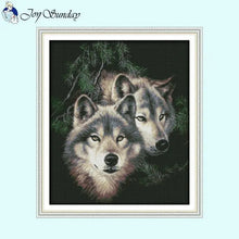 Load image into Gallery viewer, Wolf Animal Patterns Cross Stitch Kit - AIMDIY
