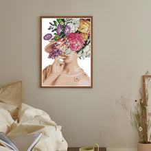 Load image into Gallery viewer, Woman With Flower Hat DIY Character Pattern Cross Stitch - AIMDIY
