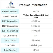 Load image into Gallery viewer, Yellow Flowers with Vase DIY Floral Stitch Kit Stamped Fabric - AIMDIY
