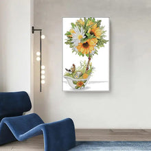 Load image into Gallery viewer, Yellow Sunflower Cross Stitch Embroidery Kits - AIMDIY
