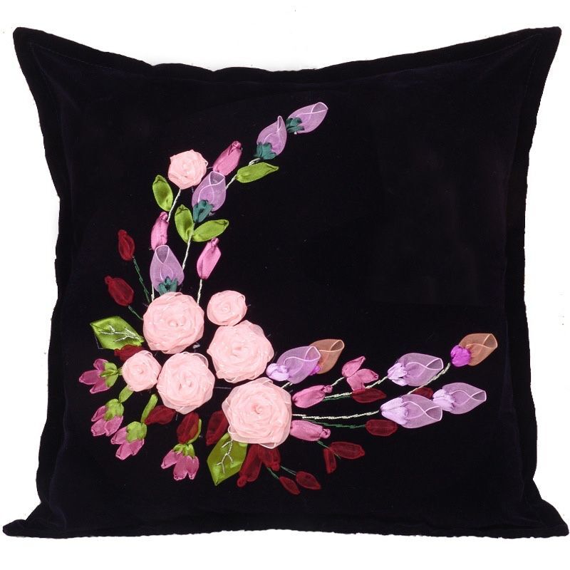 ribbon embroidery designs for cushions