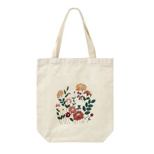 Load image into Gallery viewer, DIY Canvas Tote Bag Embroidery Kit With Flower DIY Arts Crafts Beginners Needlepoint Kits - AIMDIY
